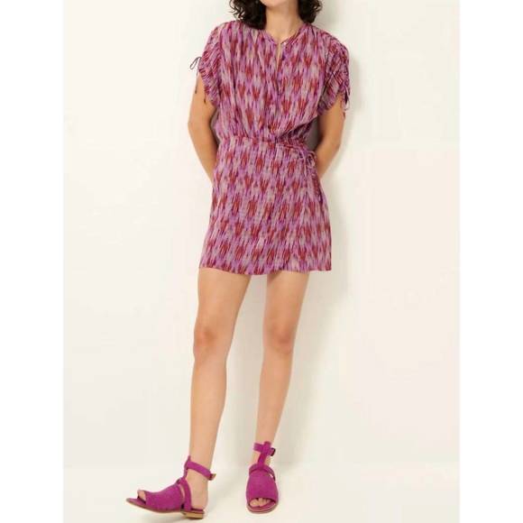 NEW SESSUN noa dress in plum - Picture 3 of 4